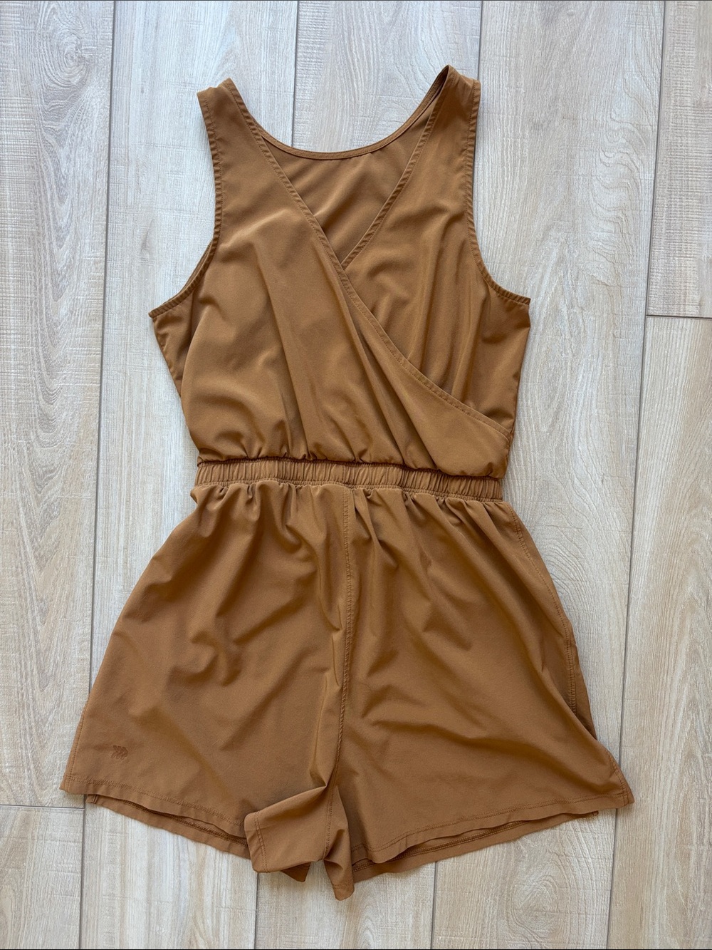 All In Motion - S - Sleeveless One-Piece Romper in Brown - Picture 2 of 7